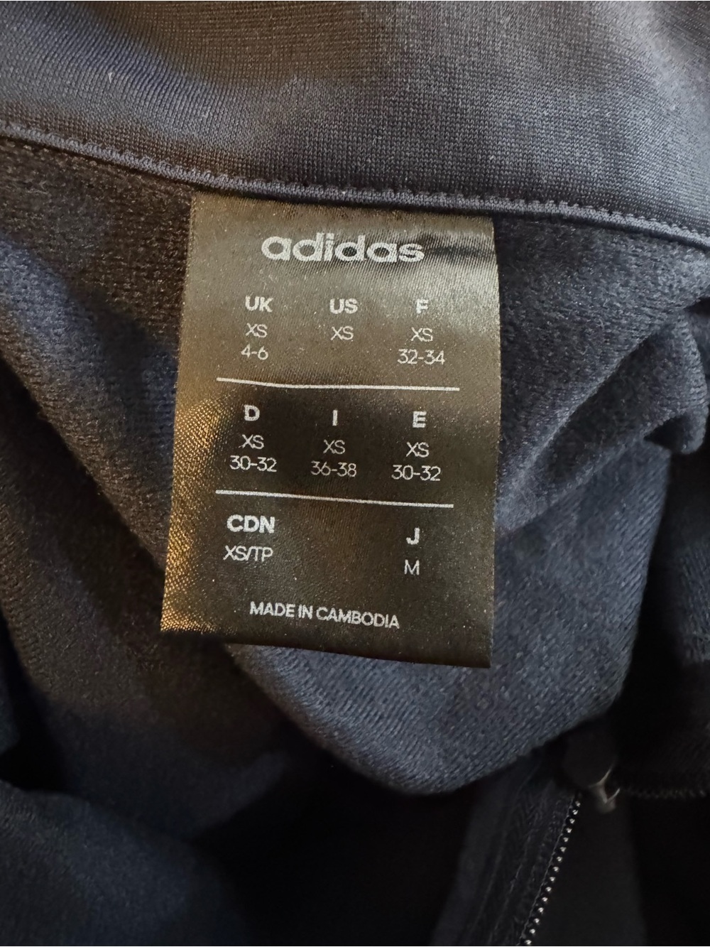 adidas dark blue Zip-Up track jacket with Subtle Logo - Picture 5 of 11